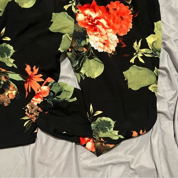 iJeans by Buffalo 🔵 Floral Ankle Joggers M x 28” Black and Red - Picture 10 of 14